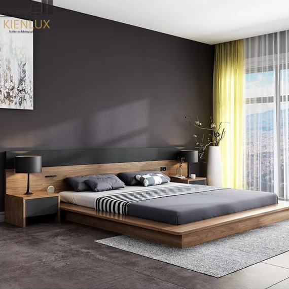 Giường Ngủ Đẹp Gia Đình Hiện Đại GNKL-025