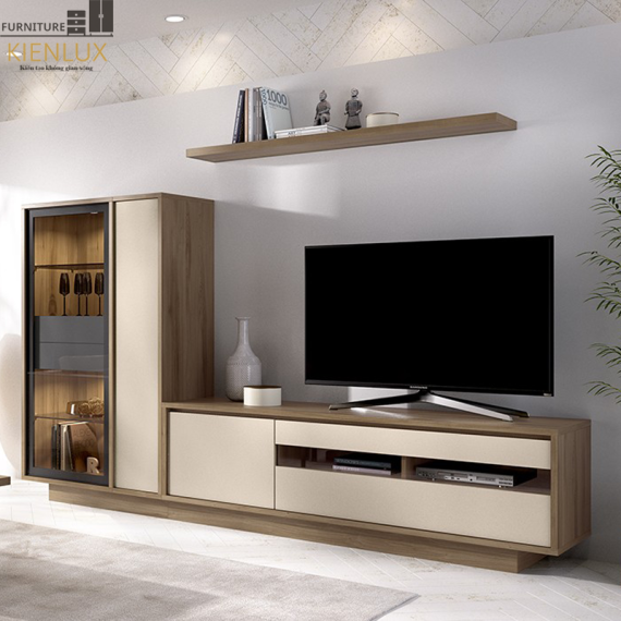 Mẫu Kệ Tivi Phòng Khách Gỗ Công Nghiệp-KTVKL012