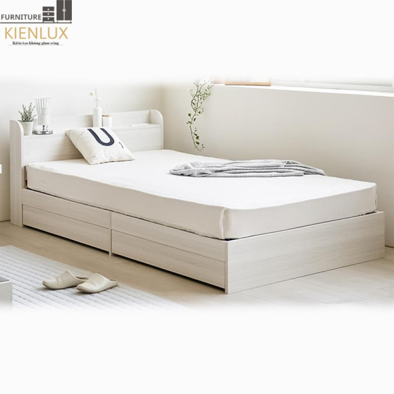 Giường Ngủ Thiết Kế Hiện Đại Chất Liệu Gỗ Công Nghiệp GNKL-013