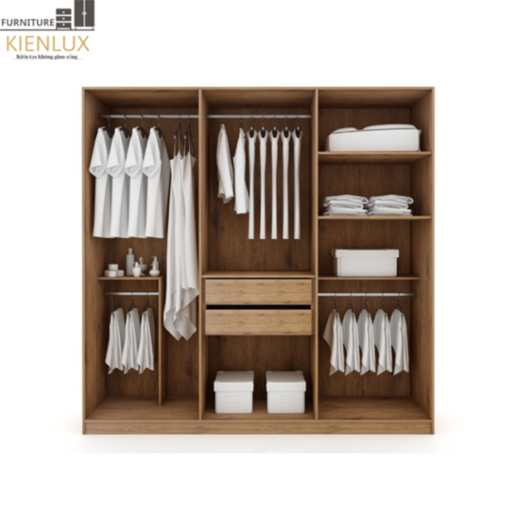 Tủ Quần Áo Gỗ Công Nghiệp 6 Cánh TAKL-027