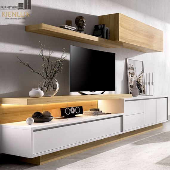 Mẫu Kệ Tivi Phòng Khách Gỗ Công Nghiệp-KTVKL002
