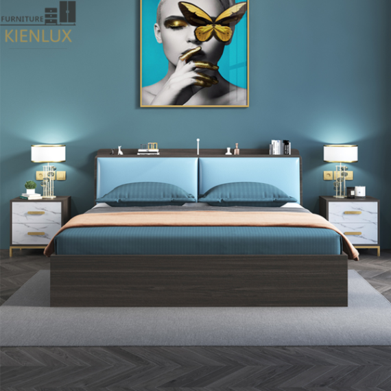 Giường ngủ hiện đại gỗ công nghiệp cao cấp-GNKL005
