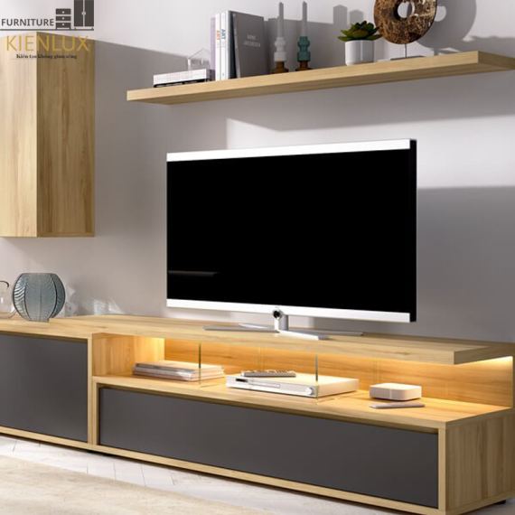 Mẫu Kệ Tivi Phòng Khách Gỗ Công Nghiệp-KTVKL001