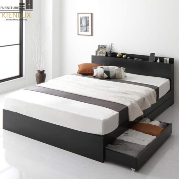 Giường Ngủ Đẹp Gỗ Công Nghiệp MDF Sang Trọng GNKL-018