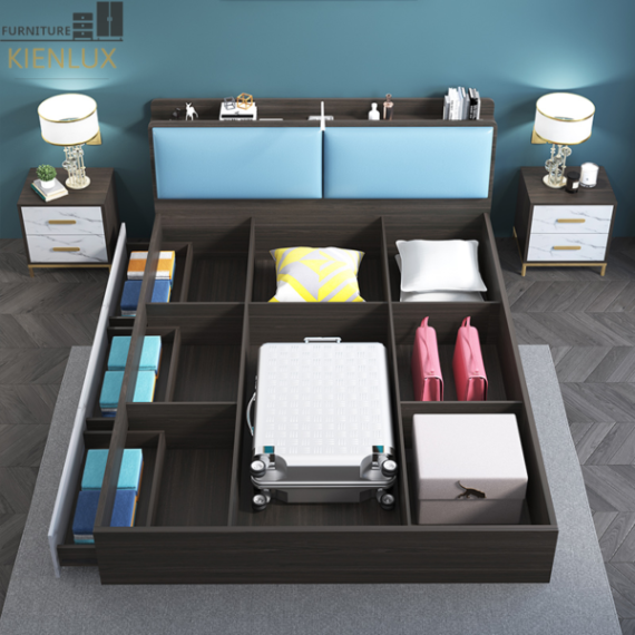 Giường ngủ hiện đại gỗ công nghiệp cao cấp-GNKL005