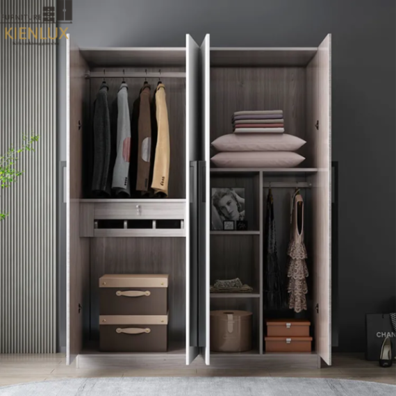 Tủ quần áo gia đình 4 cửa gỗ MDF TAKL-028