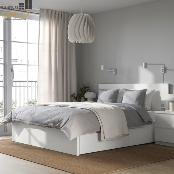 Giường Ngủ Thiết Kế Hiện Đại Chất Liệu Gỗ Công Nghiệp GNKL-026