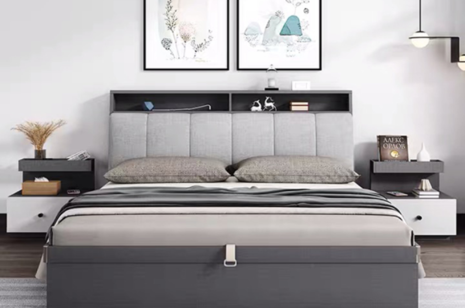 Giường Ngủ Gỗ Công Nghiệp MDF Hiện Đại-GNKL008