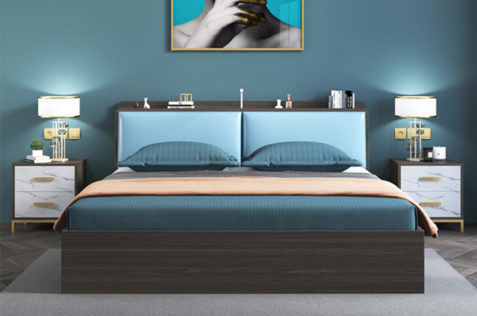 Giường ngủ hiện đại gỗ công nghiệp cao cấp-GNKL005