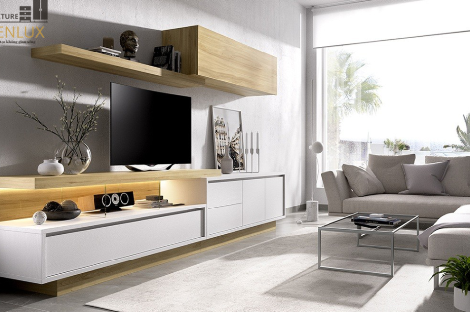 Mẫu Kệ Tivi Phòng Khách Gỗ Công Nghiệp-KTVKL002