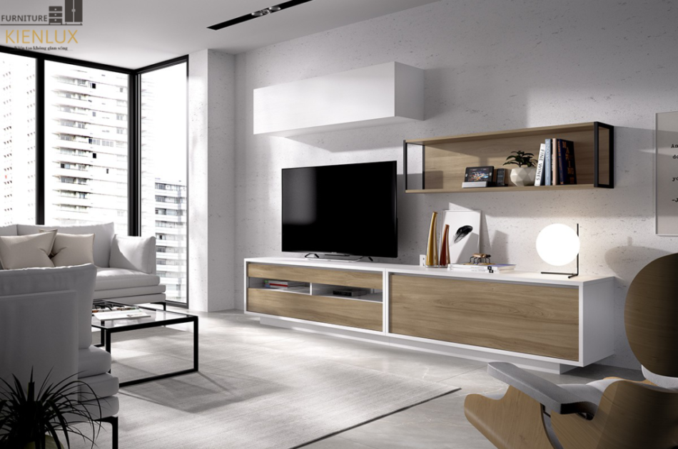 Mẫu Kệ Tivi Phòng Khách Gỗ Công Nghiệp-KTVKL010