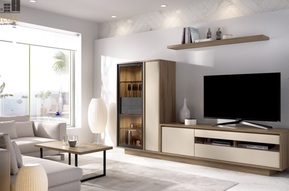 Mẫu Kệ Tivi Phòng Khách Gỗ Công Nghiệp-KTVKL012