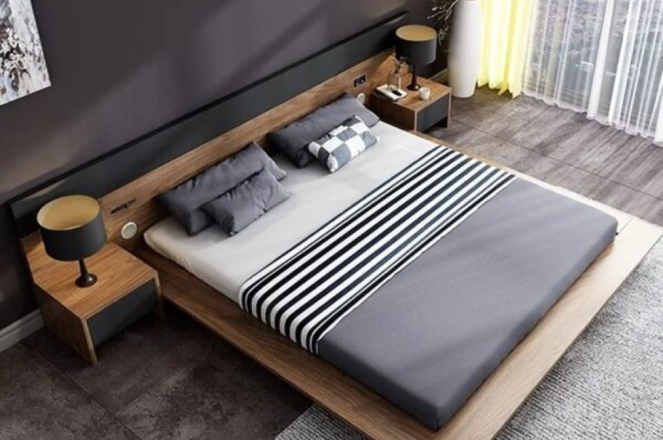 Giường Ngủ Đẹp Gia Đình Hiện Đại GNKL-025