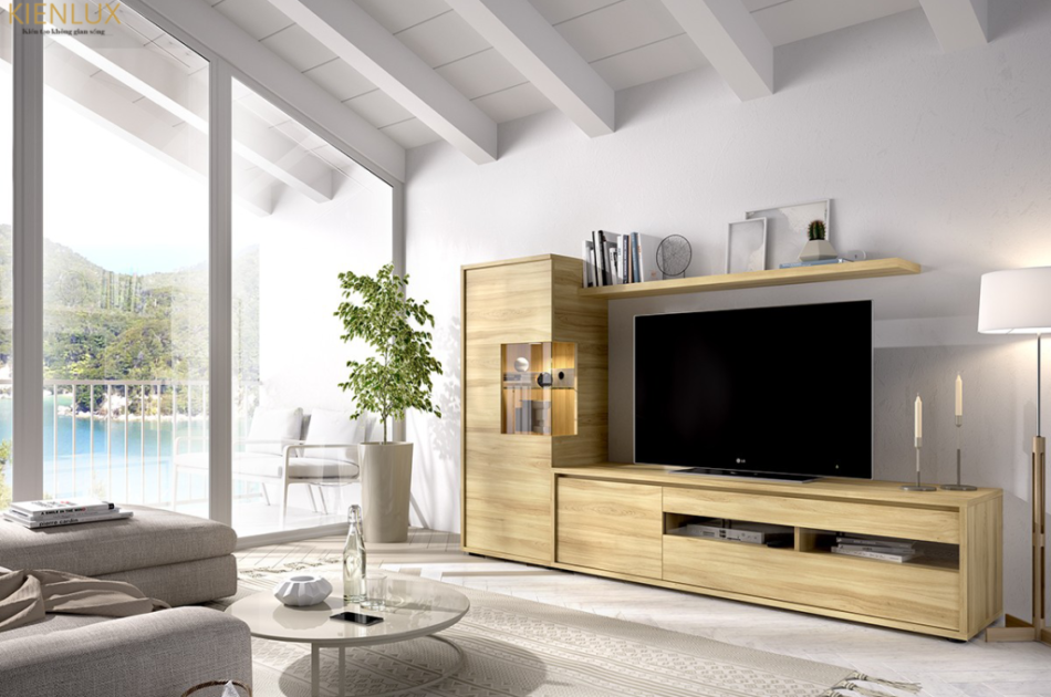 Mẫu Kệ Tivi Phòng Khách Gỗ Công Nghiệp-KTVKL004