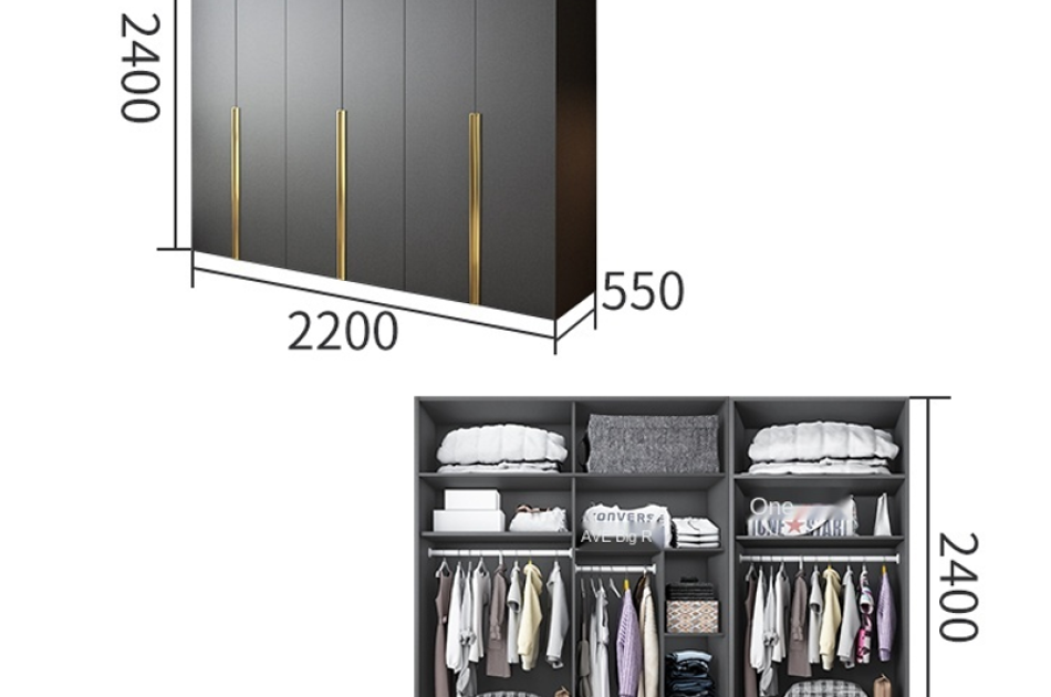 Tủ Quần Áo 6 Cánh-TAKL08