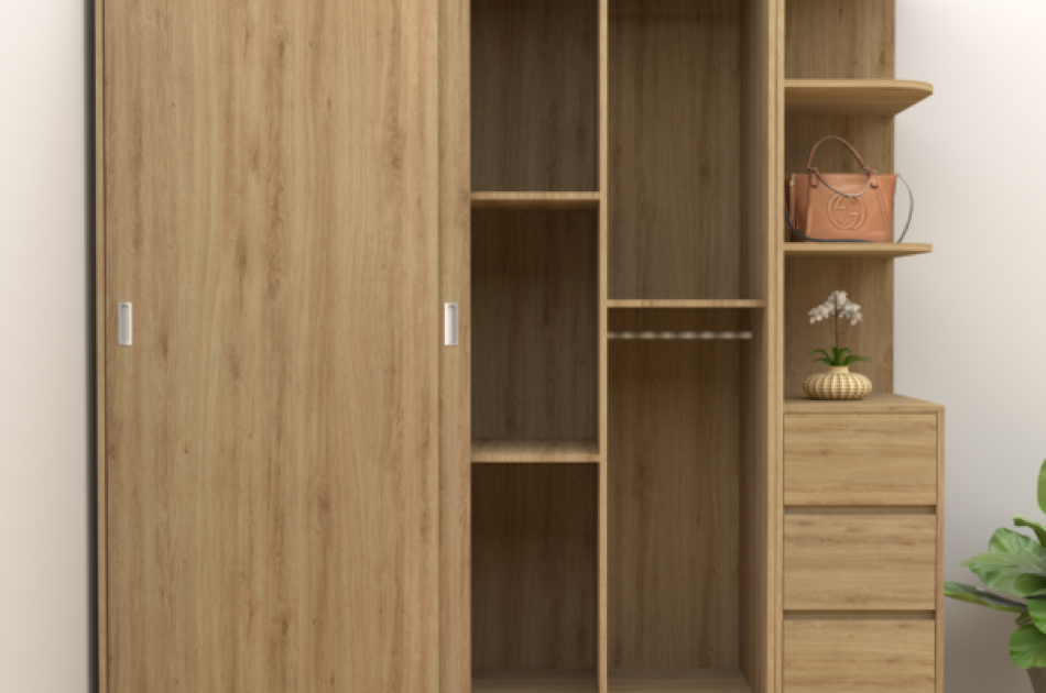 Tủ Quần Áo Cửa Lùa 2 Cánh TAKL-022