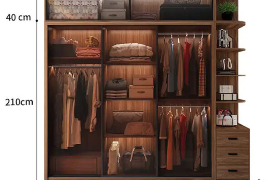 Tủ Quần Áo Cửa Lùa Cánh Kính Cao Cấp- KL003